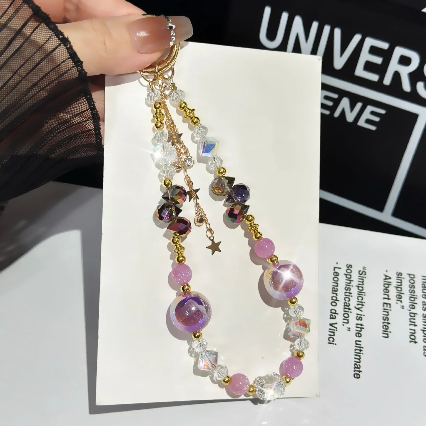 Light Luxury Crystal For Mobile Phone Chain Beaded
