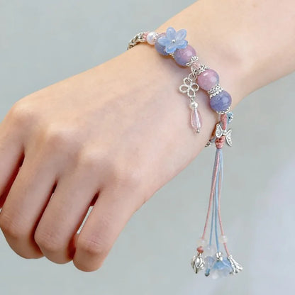 Exquisite Natural Stone Butterfly Flower Bracelet