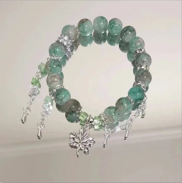 Exquisite Natural Stone Butterfly Flower Bracelet