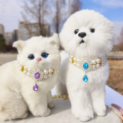 Pendant Wedding Costume Dog Cat Crystal Jewelry Accessories