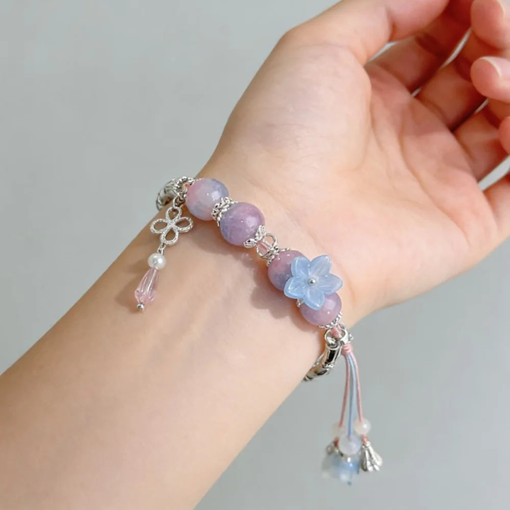 Exquisite Natural Stone Butterfly Flower Bracelet