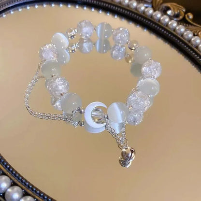 Exquisite Natural Stone Butterfly Flower Bracelet
