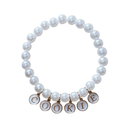 Personalized Elegant Pearl Pet Necklace Collar