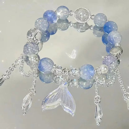 Exquisite Natural Stone Butterfly Flower Bracelet