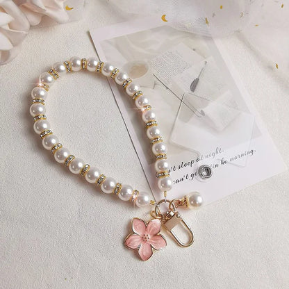 Keychain Luxury Women Jewelry Shiny Pearl Bead