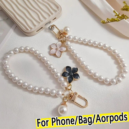 Vintage Flower Crystal Phone Strap &amp; Bag Ornament