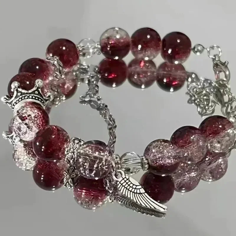 Exquisite Natural Stone Butterfly Flower Bracelet