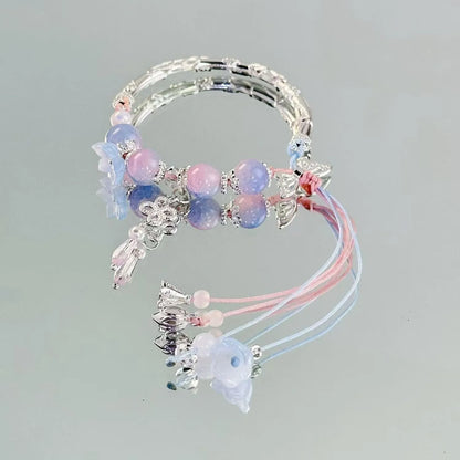 Exquisite Natural Stone Butterfly Flower Bracelet