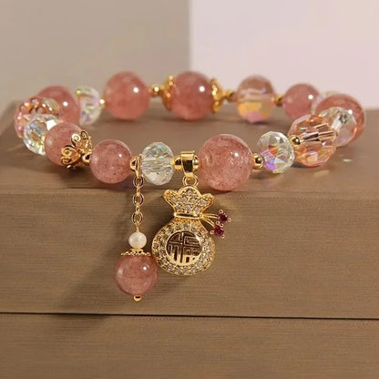 Exquisite Natural Stone Butterfly Flower Bracelet
