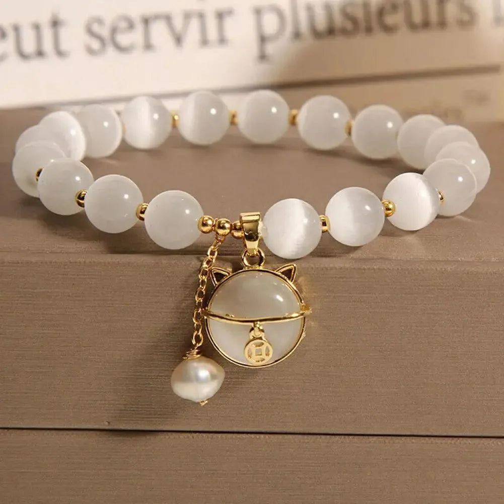 Exquisite Natural Stone Butterfly Flower Bracelet