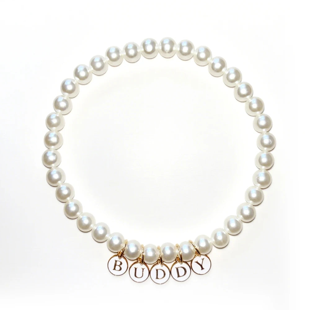 Personalized Elegant Pearl Pet Necklace Collar