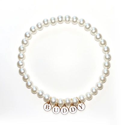 Personalized Elegant Pearl Pet Necklace Collar