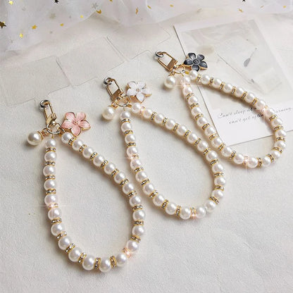 Keychain Luxury Women Jewelry Shiny Pearl Bead