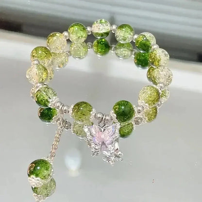 Exquisite Natural Stone Butterfly Flower Bracelet