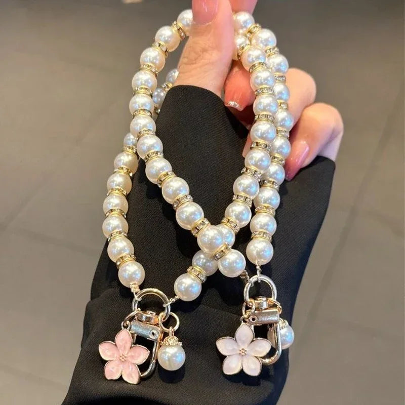 Vintage Flower Crystal Phone Strap &amp; Bag Ornament